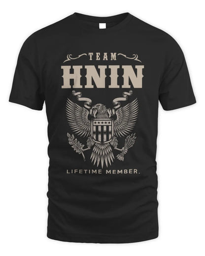 HNIN TP06-K82 – Personalized Classic Style Apparel “Team NAME Lifetime Member” - Unisex Standard T-Shirt - Black