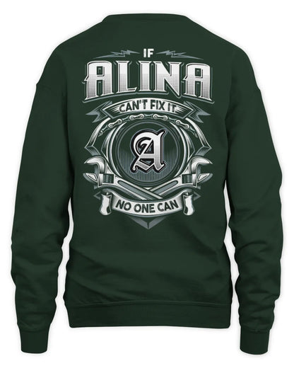 ALINA AP81-K4-626 - Personalized Ahmed Quote Apparel “If Ahmed Can't Fix It, No One Can” - Unisex Sweatshirt - Forest Green