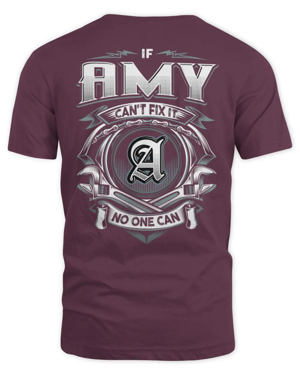 AMY AP81-K4-626 - Personalized Ahmed Quote Apparel “If Ahmed Can't Fix It, No One Can” - Unisex Standard T-Shirt - Maroon