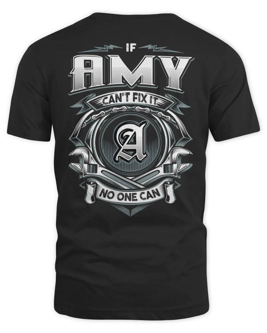 AMY AP81-K4-626 - Personalized Ahmed Quote Apparel “If Ahmed Can't Fix It, No One Can” - Unisex Standard T-Shirt - Black