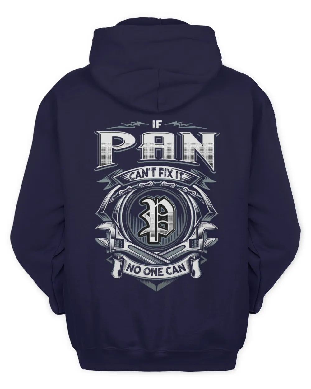 PAN AP81-K4-626 - Personalized Ahmed Quote Apparel “If Ahmed Can't Fix It, No One Can” - Unisex Hoodie - Navy