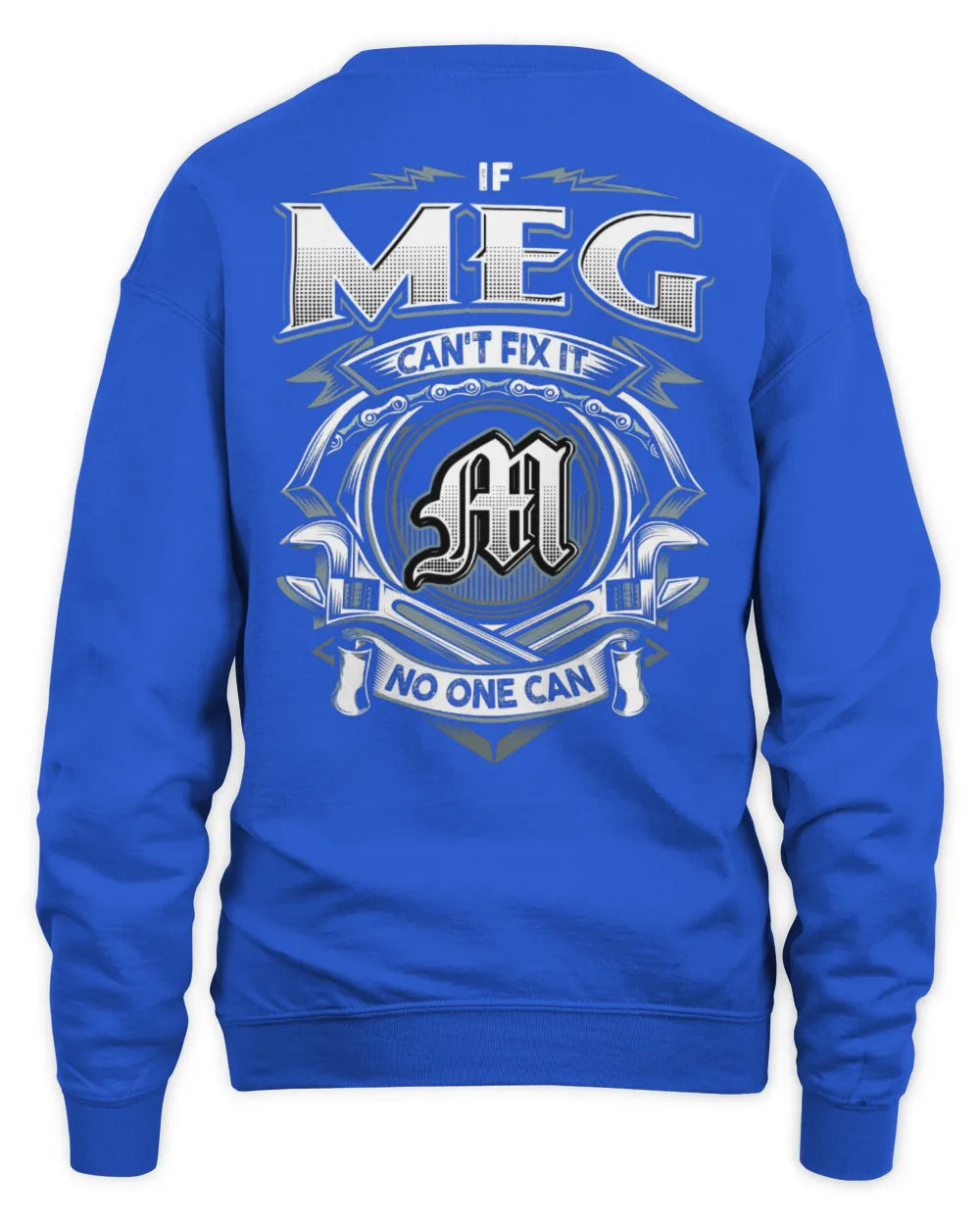 MEG AP81-K4-626 - Personalized Ahmed Quote Apparel “If Ahmed Can't Fix It, No One Can” - Unisex Sweatshirt - Royal