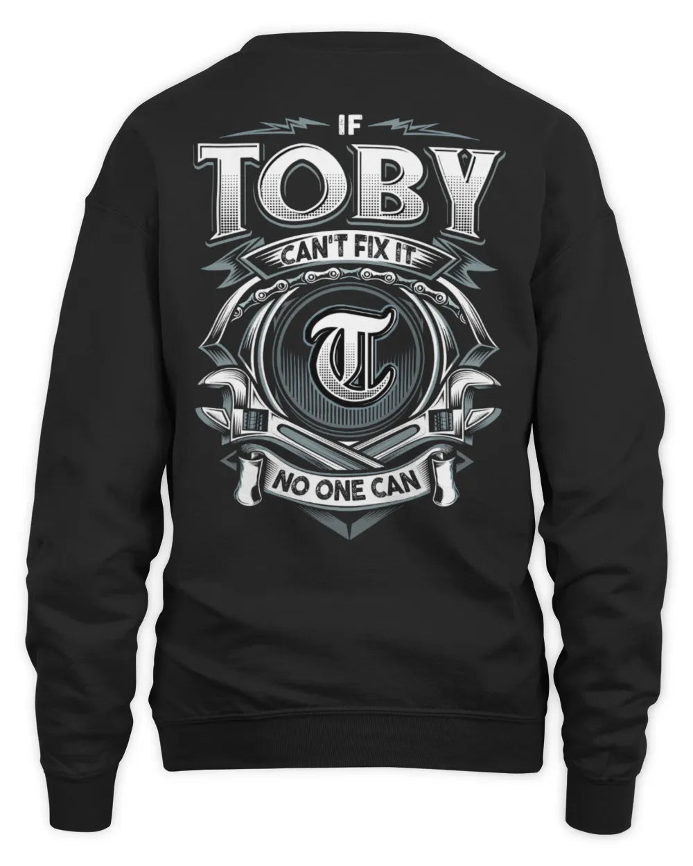 TOBY AP81-K4-626 - Personalized Ahmed Quote Apparel “If Ahmed Can't Fix It, No One Can” - Unisex Sweatshirt - Black