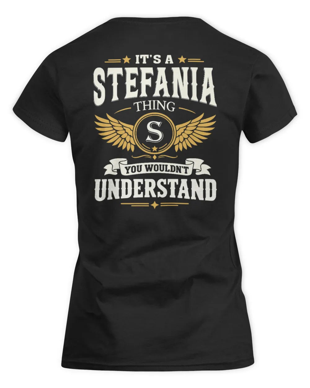 STEFANIA KT06-M008 It’s a [NAME] Thing – You Wouldn’t Understand | Personalized Vintage T-Shirt - Women's Standard T-Shirt - Black