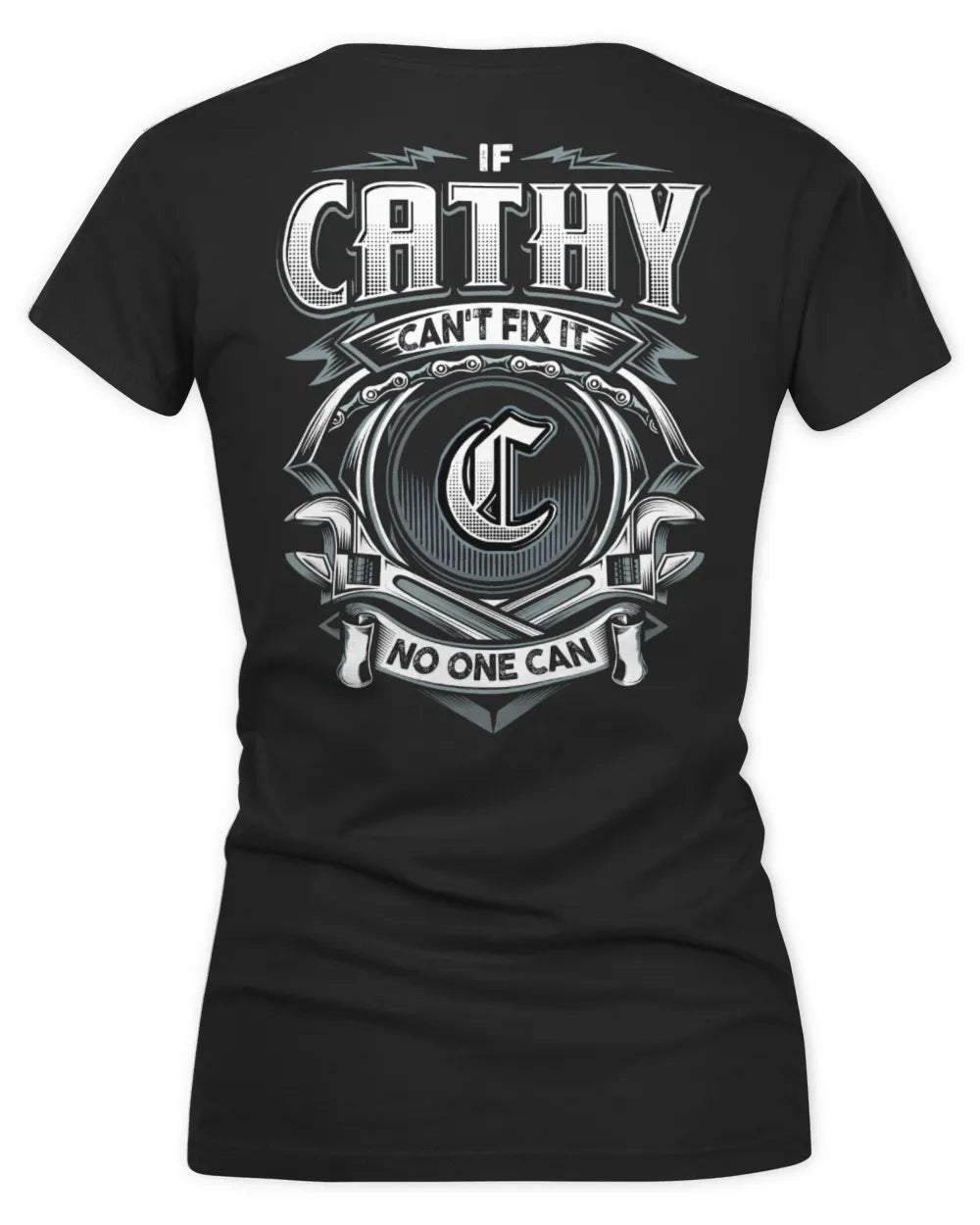 CATHY AP81-K4-626 - Personalized Ahmed Quote Apparel “If Ahmed Can't Fix It, No One Can” - Women's V-Neck T-Shirt - Black