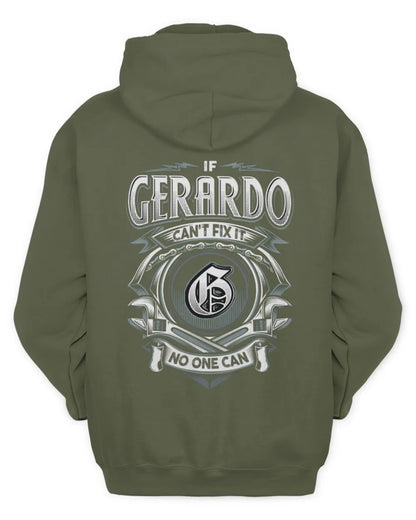 GERARDO AP81-K4-626 - Personalized Ahmed Quote Apparel “If Ahmed Can't Fix It, No One Can” - Unisex Hoodie - Military Green