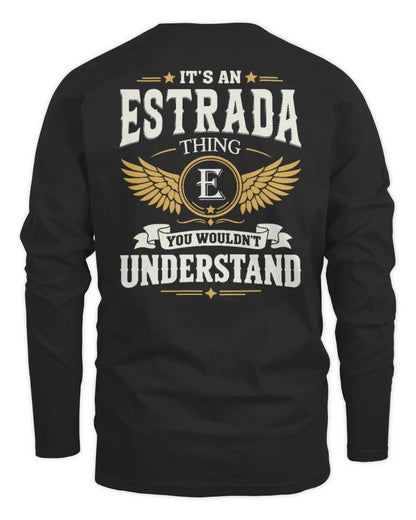 ESTRADA KT06-M008 It’s a [NAME] Thing – You Wouldn’t Understand | Personalized Vintage T-Shirt - Men's Long Sleeved T-Shirt - Black