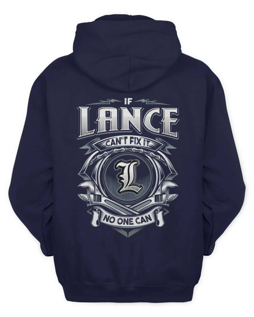 LANCE AP81-K4-626 - Personalized Ahmed Quote Apparel “If Ahmed Can't Fix It, No One Can” - Unisex Hoodie - Navy