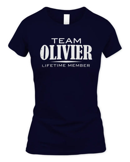 OLIVIER BL62-K4-128 - Personalized “Team NAME Lifetime Member” - Women's Standard T-Shirt - Navy