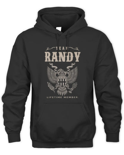 RANDY TP06-K82 – Personalized Classic Style Apparel “Team NAME Lifetime Member” - Unisex Hoodie - Black