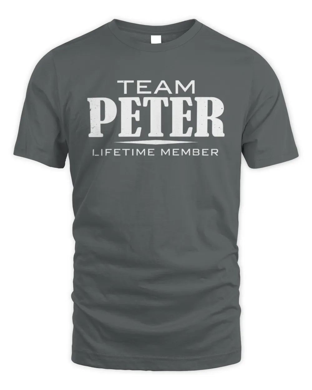 PETER BL62-K4-128 - Personalized “Team NAME Lifetime Member” - Unisex Standard T-Shirt - Charcoal