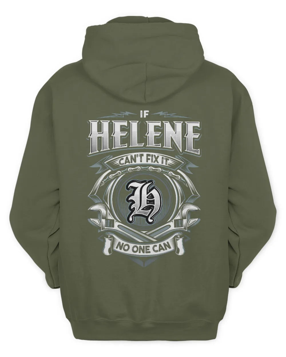 HELENE AP81-K4-626 - Personalized Ahmed Quote Apparel “If Ahmed Can't Fix It, No One Can” - Unisex Hoodie - Military Green