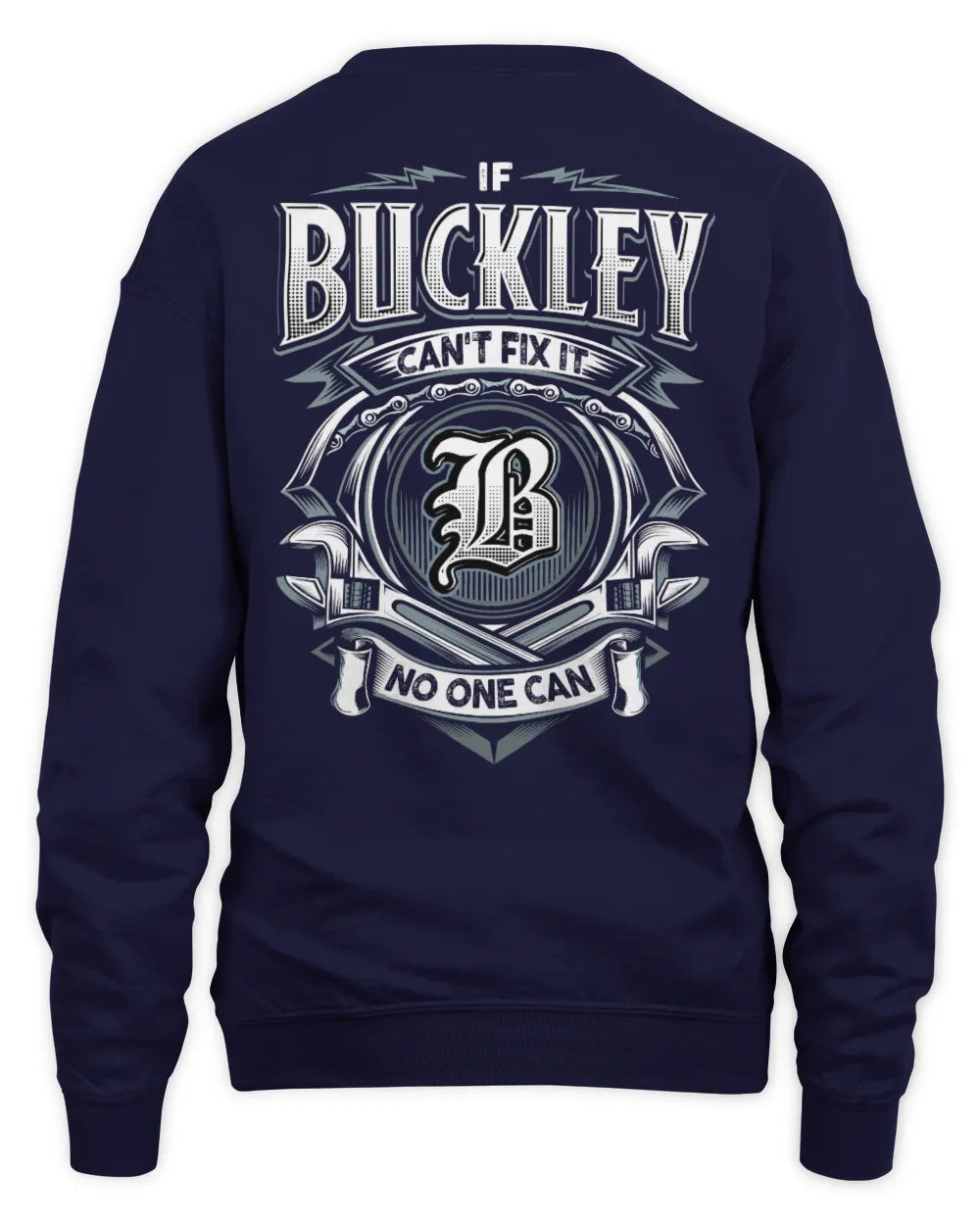 BUCKLEY AP81-K4-626 - Personalized Ahmed Quote Apparel “If Ahmed Can't Fix It, No One Can” - Unisex Sweatshirt - Navy
