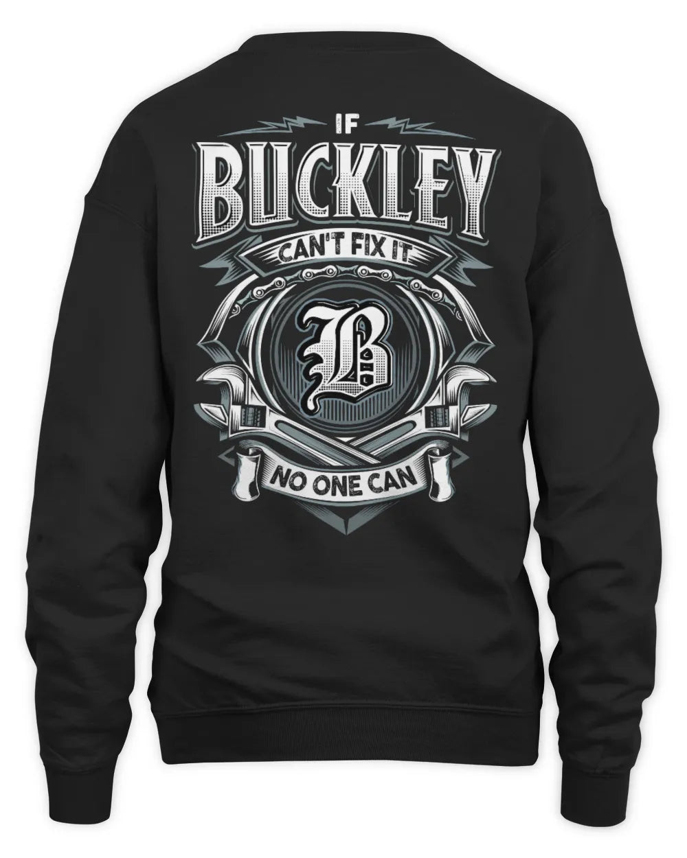 BUCKLEY AP81-K4-626 - Personalized Ahmed Quote Apparel “If Ahmed Can't Fix It, No One Can” - Unisex Sweatshirt - Black