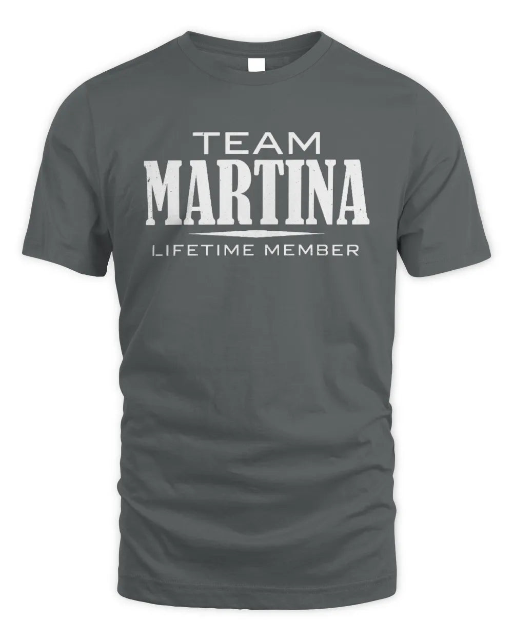 MARTINA BL62-K4-128 - Personalized “Team NAME Lifetime Member” - Unisex Standard T-Shirt - Charcoal