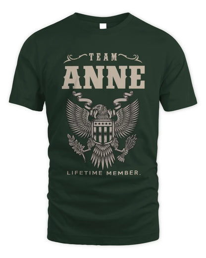 ANNE TP06-K82 – Personalized Classic Style Apparel “Team NAME Lifetime Member” - Unisex Standard T-Shirt - Forest Green