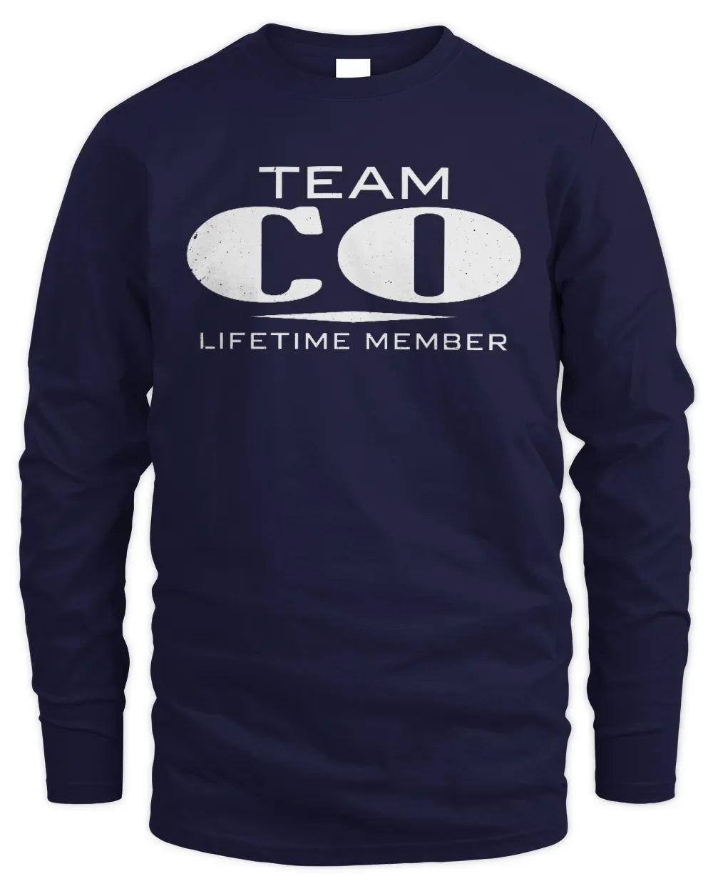 CO BL62-K4-128 - Personalized “Team NAME Lifetime Member” - Men's Long Sleeved T-Shirt - Navy