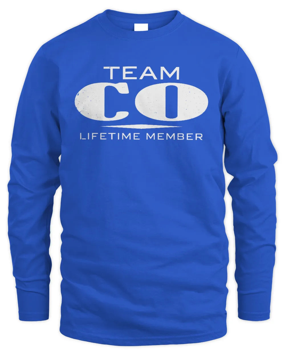 CO BL62-K4-128 - Personalized “Team NAME Lifetime Member” - Men's Long Sleeved T-Shirt - Royal