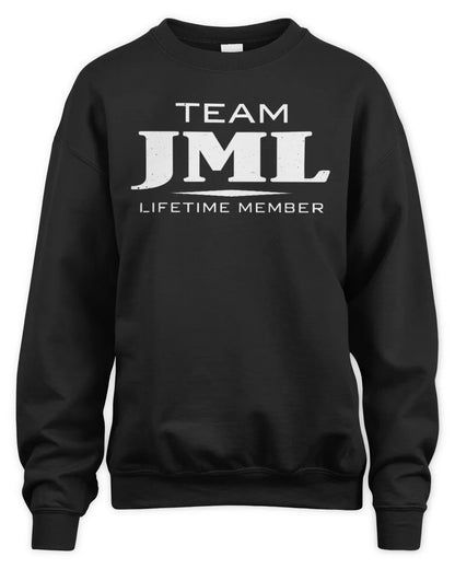 JML BL62-K4-128 - Personalized “Team NAME Lifetime Member” - Unisex Sweatshirt - Black
