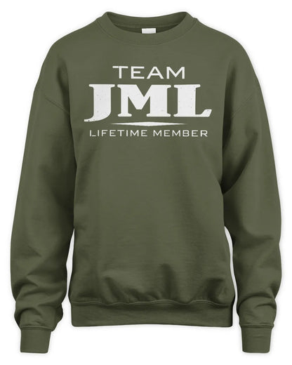 JML BL62-K4-128 - Personalized “Team NAME Lifetime Member” - Unisex Sweatshirt - Military Green
