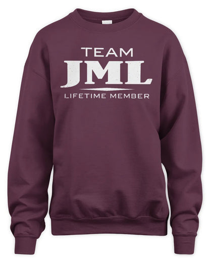JML BL62-K4-128 - Personalized “Team NAME Lifetime Member” - Unisex Sweatshirt - Maroon
