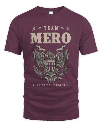 MERO TP06-K82 – Personalized Classic Style Apparel “Team NAME Lifetime Member” - Unisex Standard T-Shirt - Maroon