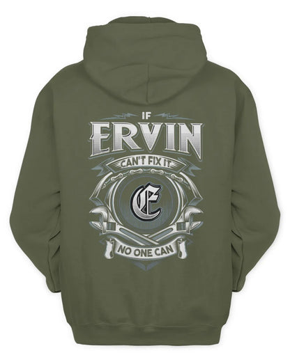 ERVIN AP81-K4-626 - Personalized Ahmed Quote Apparel “If Ahmed Can't Fix It, No One Can” - Unisex Hoodie - Military Green