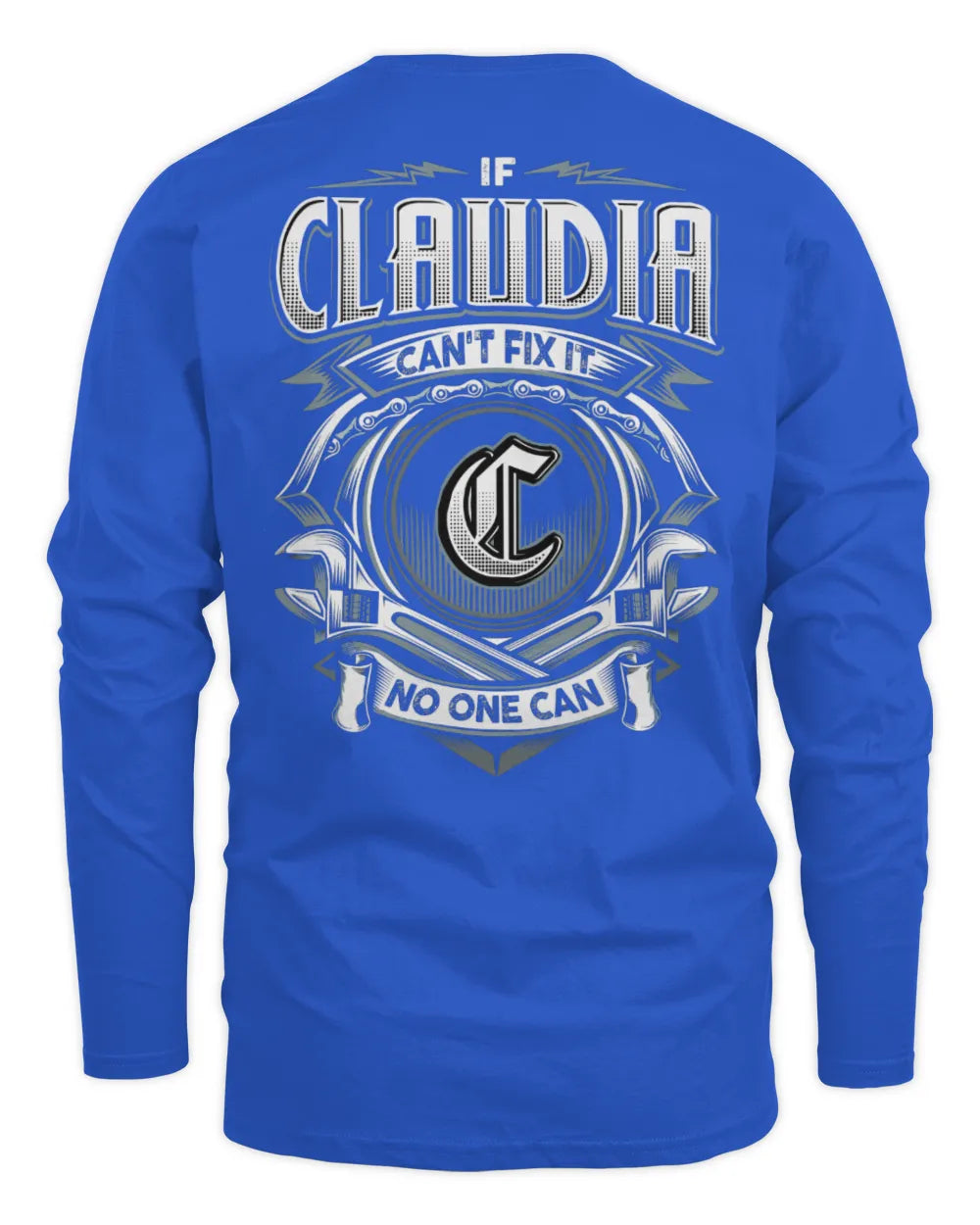 CLAUDIA AP81-K4-626 - Personalized Ahmed Quote Apparel “If Ahmed Can't Fix It, No One Can” - Men's Long Sleeved T-Shirt - Royal