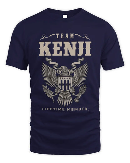 KENJI TP06-K82 – Personalized Classic Style Apparel “Team NAME Lifetime Member” - Unisex Standard T-Shirt - Navy
