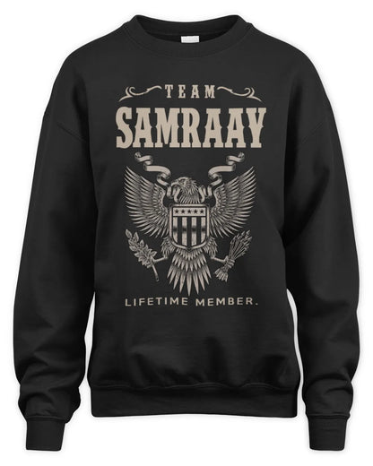 SAMRAAY TP06-K82 – Personalized Classic Style Apparel “Team NAME Lifetime Member” - Unisex Sweatshirt - Black