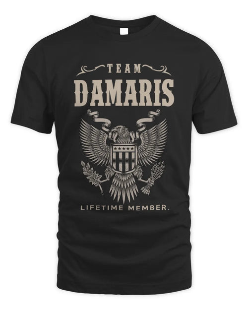 DAMARIS TP06-K82 – Personalized Classic Style Apparel “Team NAME Lifetime Member” - Unisex Standard T-Shirt - Black