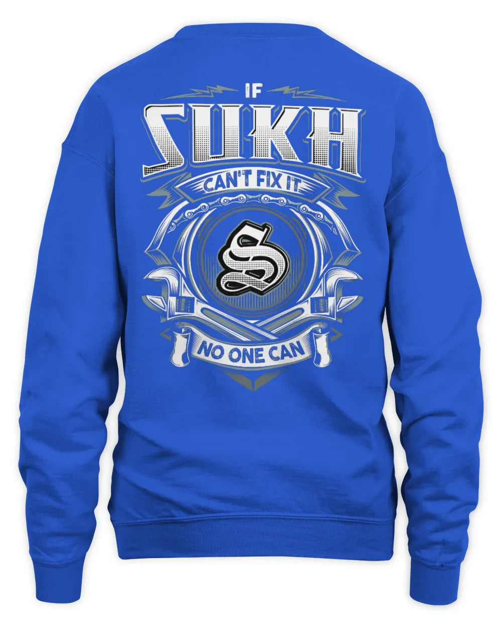 SUKH AP81-K4-626 - Personalized Ahmed Quote Apparel “If Ahmed Can't Fix It, No One Can” - Unisex Sweatshirt - Royal