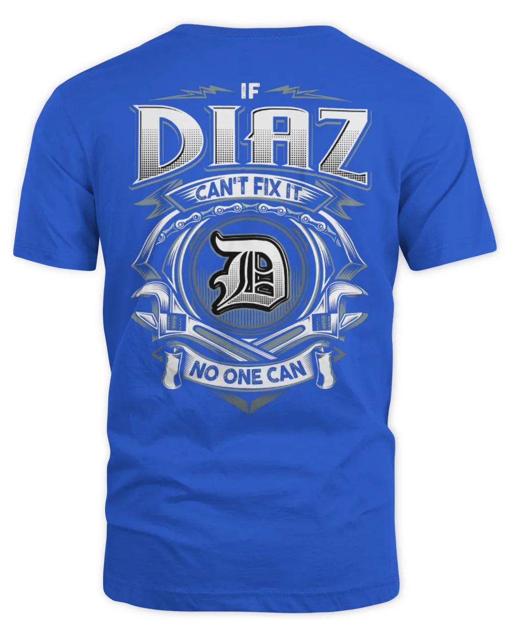DIAZ AP81-K4-626 - Personalized Ahmed Quote Apparel “If Ahmed Can't Fix It, No One Can” - Unisex Standard T-Shirt - Royal