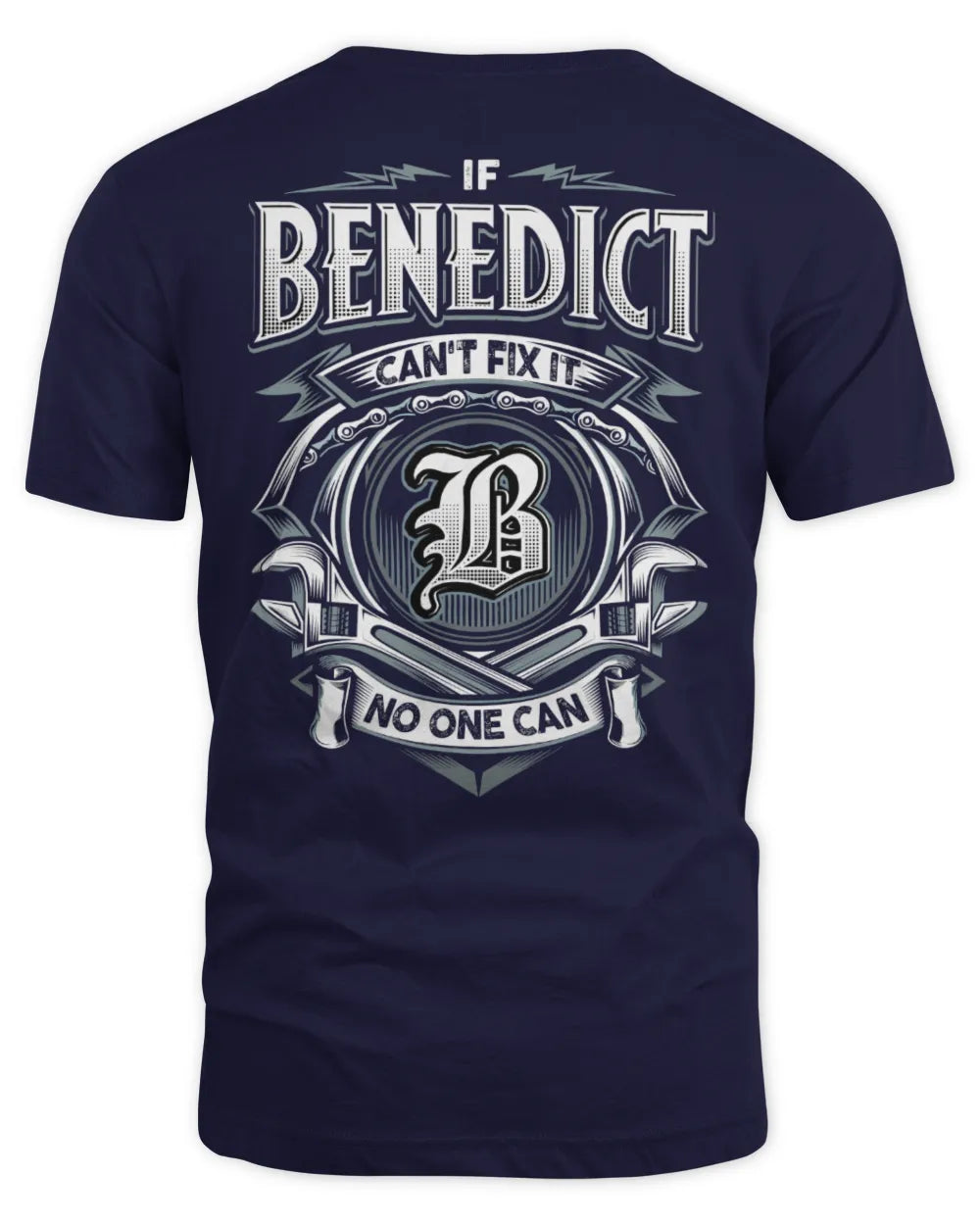 BENEDICT AP81-K4-626 - Personalized Ahmed Quote Apparel “If Ahmed Can't Fix It, No One Can” - Unisex Standard T-Shirt - Navy