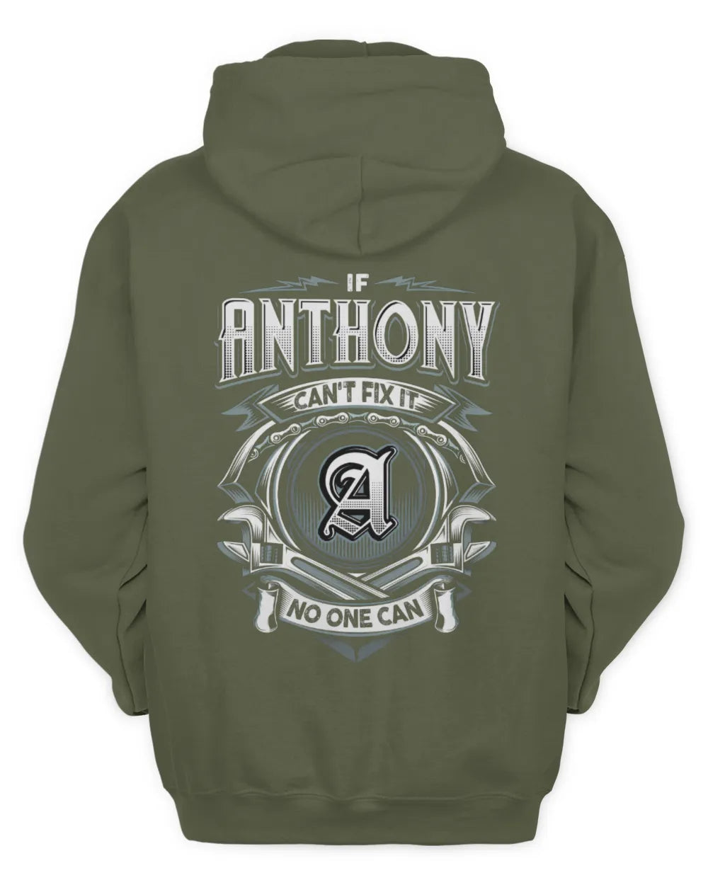 ANTHONY AP81-K4-626 - Personalized Ahmed Quote Apparel “If Ahmed Can't Fix It, No One Can” - Unisex Hoodie - Military Green