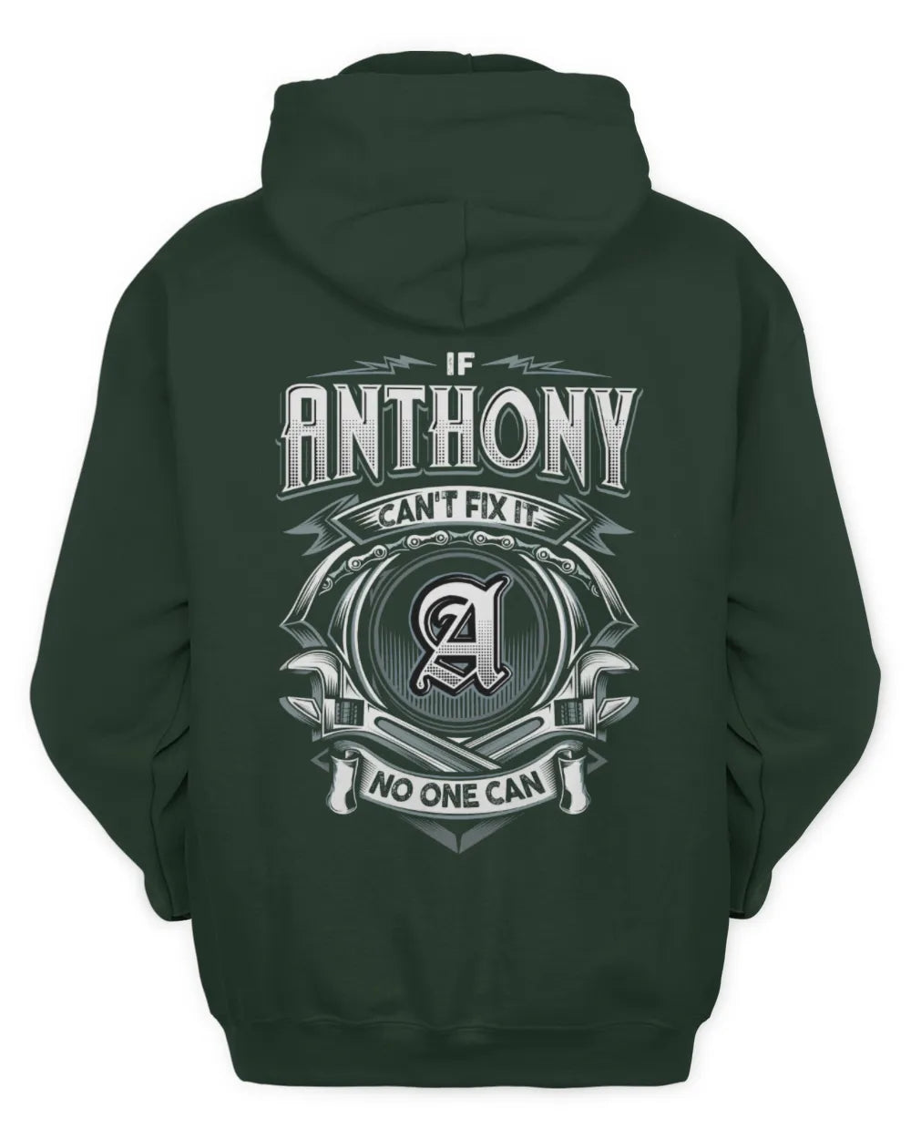 ANTHONY AP81-K4-626 - Personalized Ahmed Quote Apparel “If Ahmed Can't Fix It, No One Can” - Unisex Hoodie - Forest Green