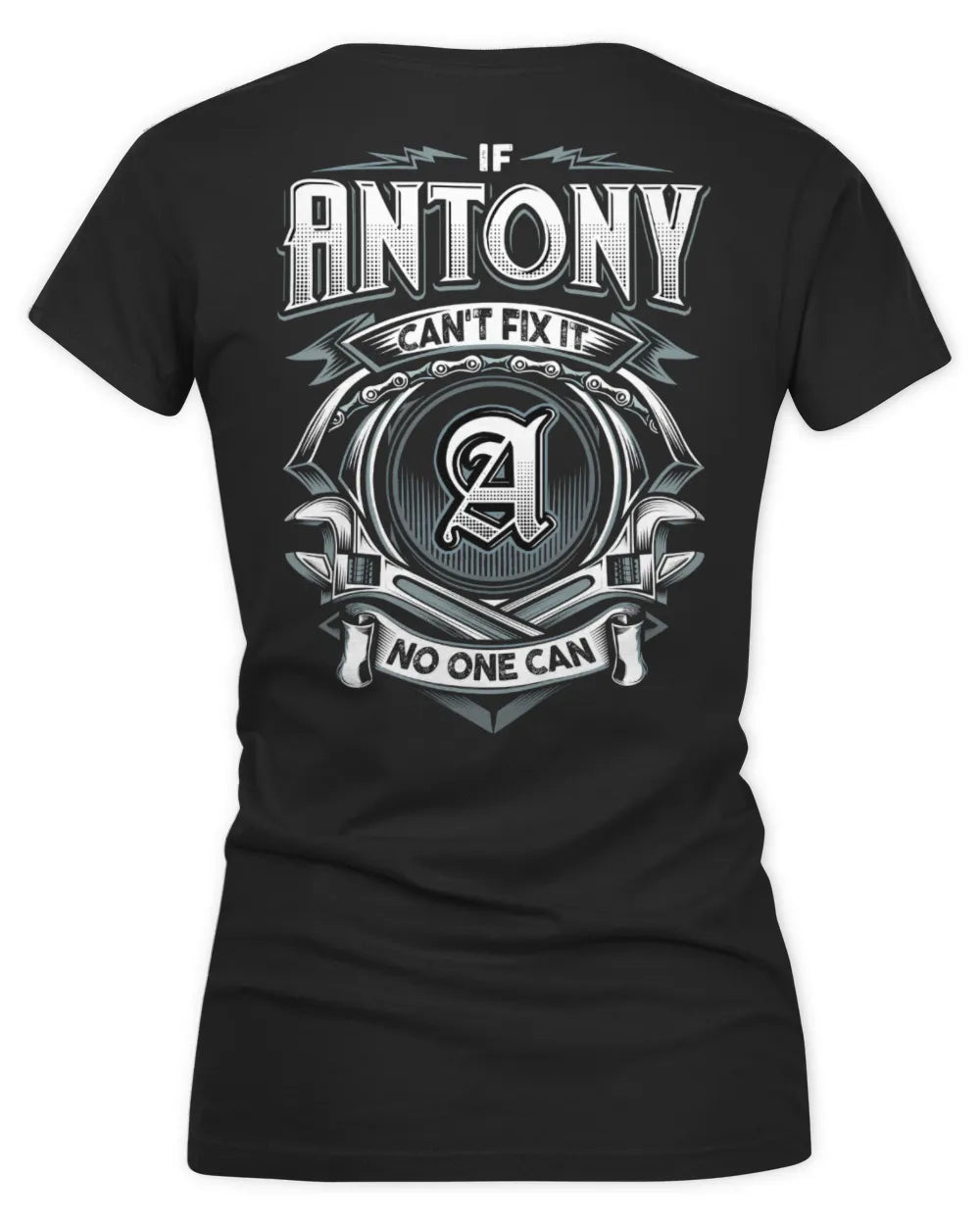 ANTONY AP81-K4-626 - Personalized Ahmed Quote Apparel “If Ahmed Can't Fix It, No One Can” - Women's V-Neck T-Shirt - Black