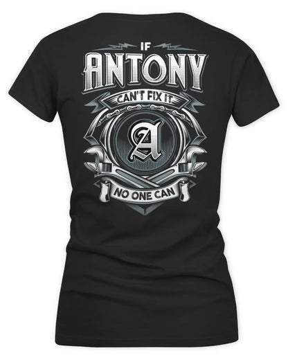 ANTONY AP81-K4-626 - Personalized Ahmed Quote Apparel “If Ahmed Can't Fix It, No One Can” - Women's V-Neck T-Shirt - Black