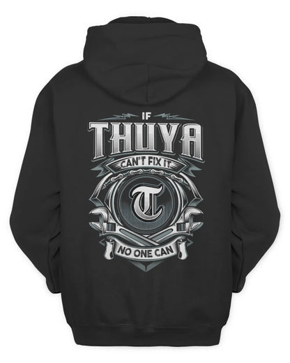 THUYA AP81-K4-626 - Personalized Ahmed Quote Apparel “If Ahmed Can't Fix It, No One Can” - Unisex Hoodie - Black