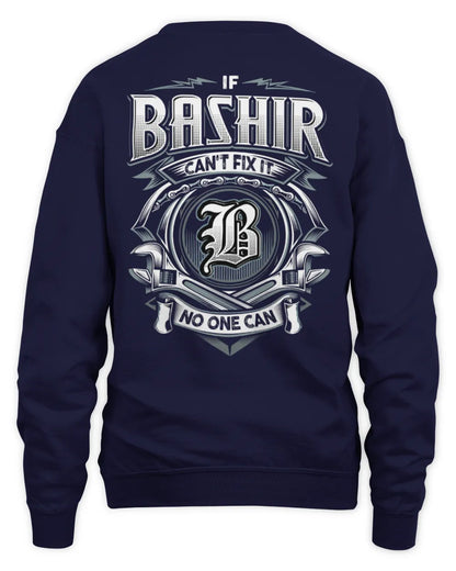 BASHIR AP81-K4-626 - Personalized Ahmed Quote Apparel “If Ahmed Can't Fix It, No One Can” - Unisex Sweatshirt - Navy