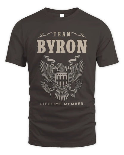 BYRON TP06-K82 – Personalized Classic Style Apparel “Team NAME Lifetime Member” - Unisex Standard T-Shirt - Dark Chocolate