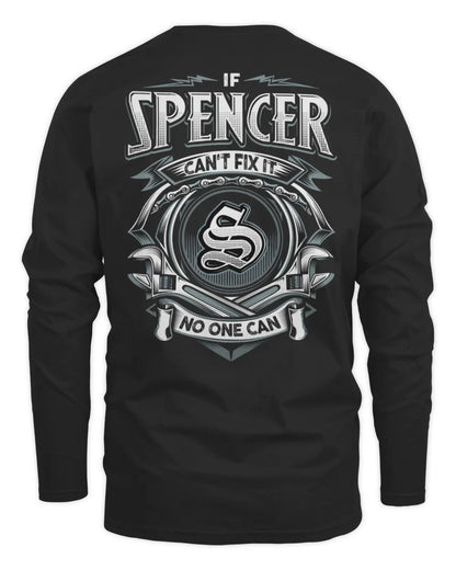 SPENCER AP81-K4-626 - Personalized Ahmed Quote Apparel “If Ahmed Can't Fix It, No One Can” - Men's Long Sleeved T-Shirt - Black