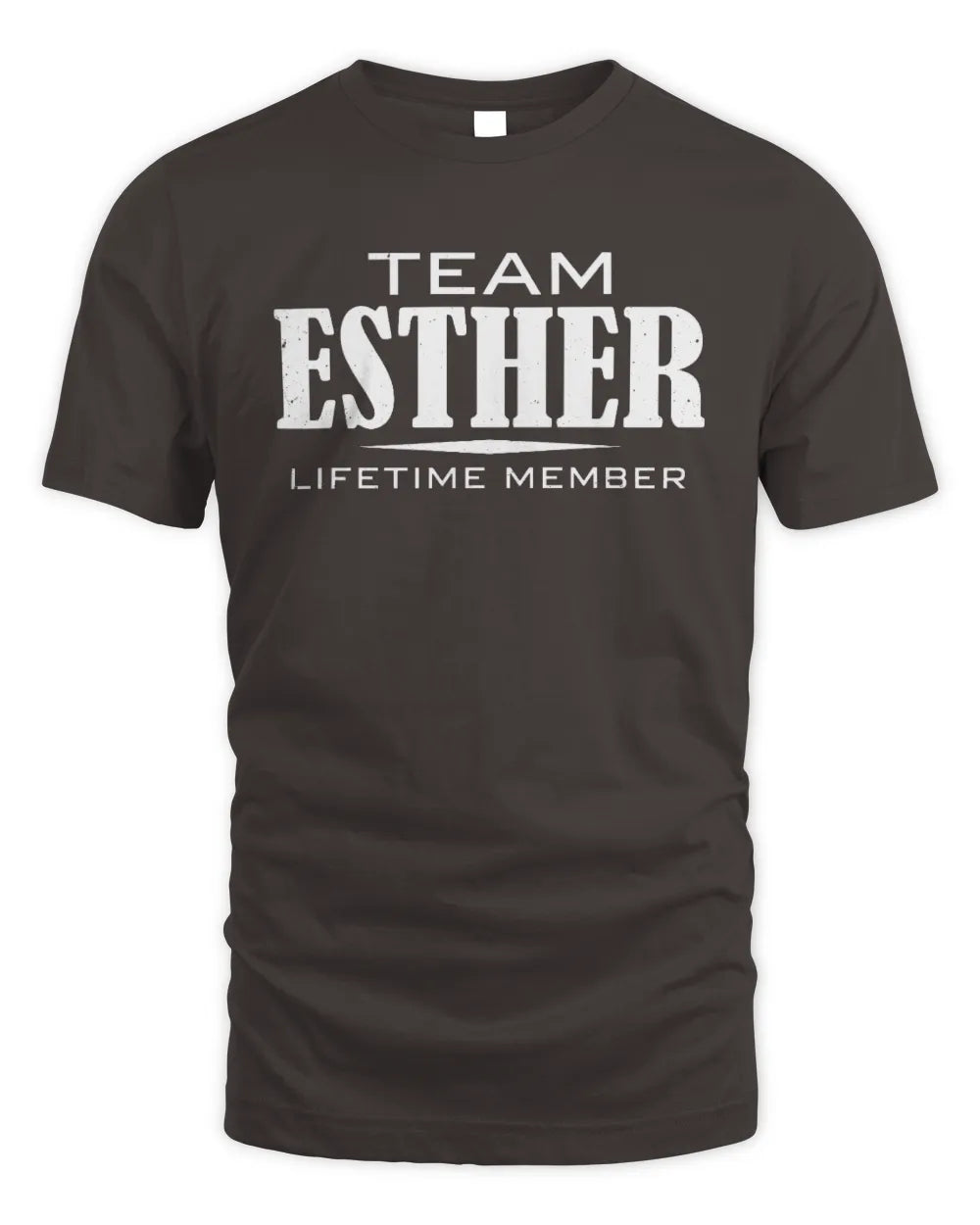 ESTHER BL62-K4-128 - Personalized “Team NAME Lifetime Member” - Unisex Standard T-Shirt - Dark Chocolate