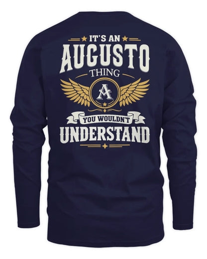 AUGUSTO KT06-M008 It’s a [NAME] Thing – You Wouldn’t Understand | Personalized Vintage T-Shirt - Men's Long Sleeved T-Shirt - Navy