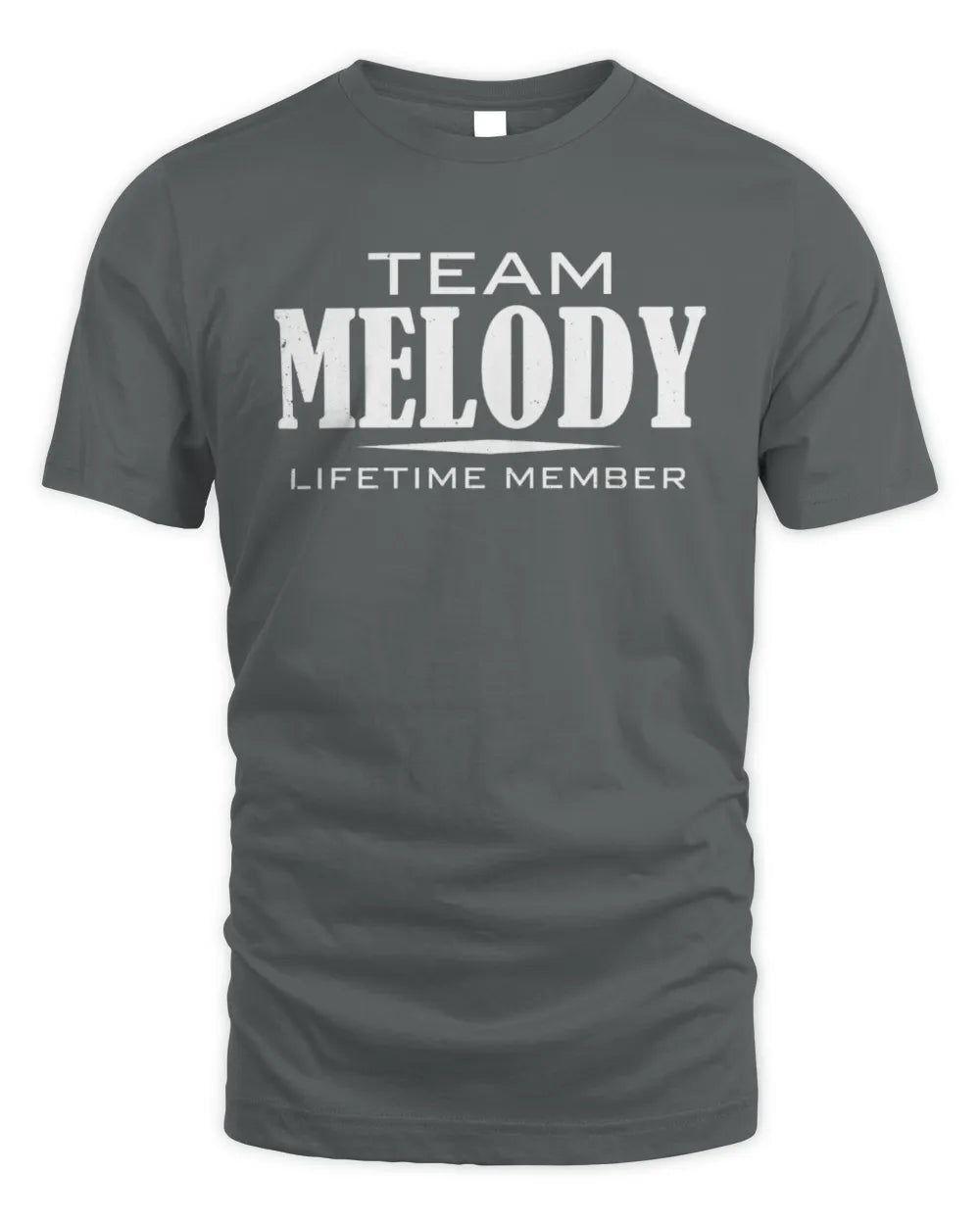 MELODY BL62-K4-128 - Personalized “Team NAME Lifetime Member” - Unisex Standard T-Shirt - Charcoal