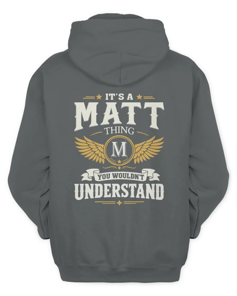 MATT KT06-M008 It’s a [NAME] Thing – You Wouldn’t Understand | Personalized Vintage T-Shirt - Unisex Hoodie - Charcoal