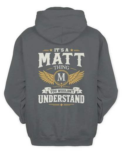 MATT KT06-M008 It’s a [NAME] Thing – You Wouldn’t Understand | Personalized Vintage T-Shirt - Unisex Hoodie - Charcoal