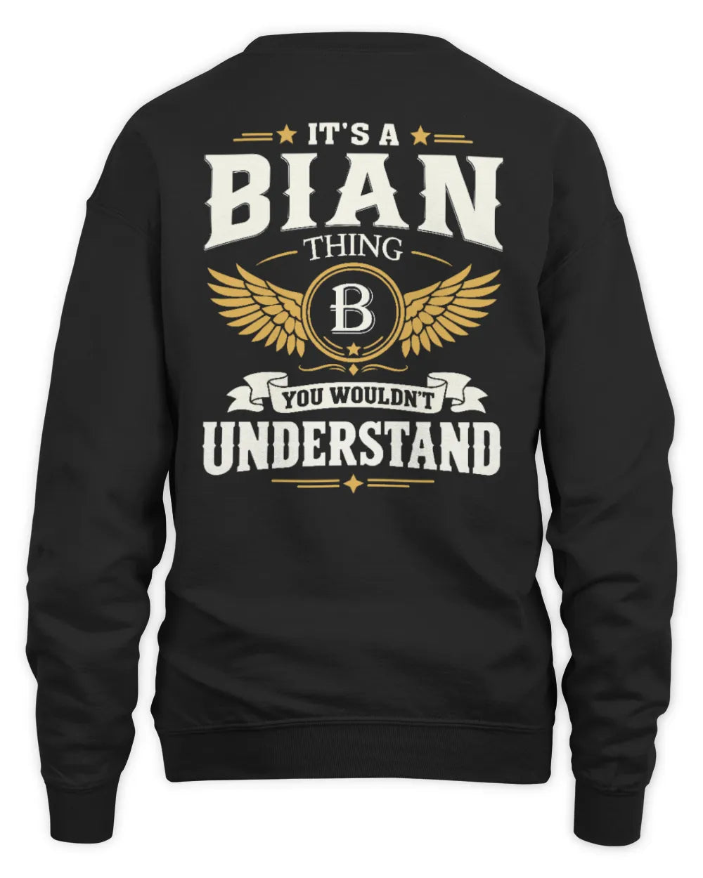 BIAN KT06-M008 It’s a [NAME] Thing – You Wouldn’t Understand | Personalized Vintage T-Shirt - Unisex Sweatshirt - Black
