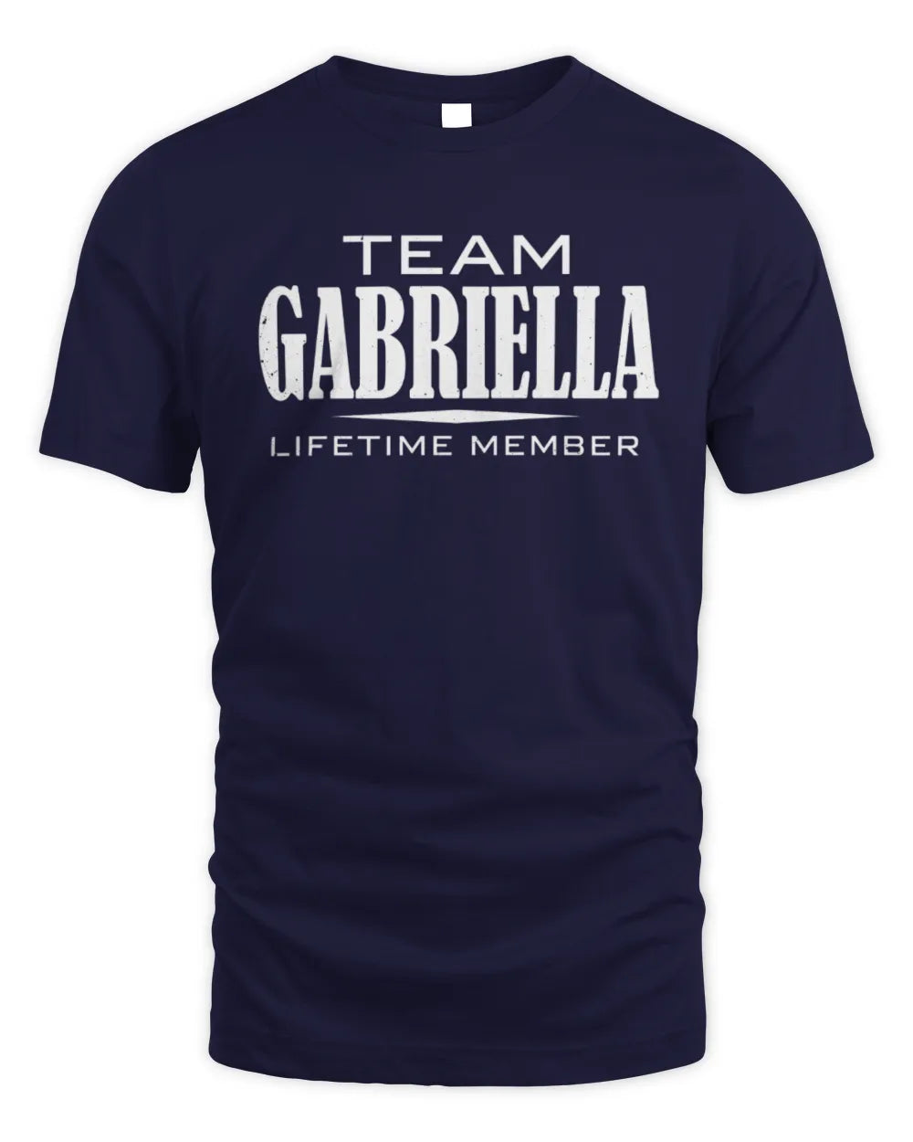 GABRIELLA BL62-K4-128 - Personalized “Team NAME Lifetime Member” - Unisex Standard T-Shirt - Navy