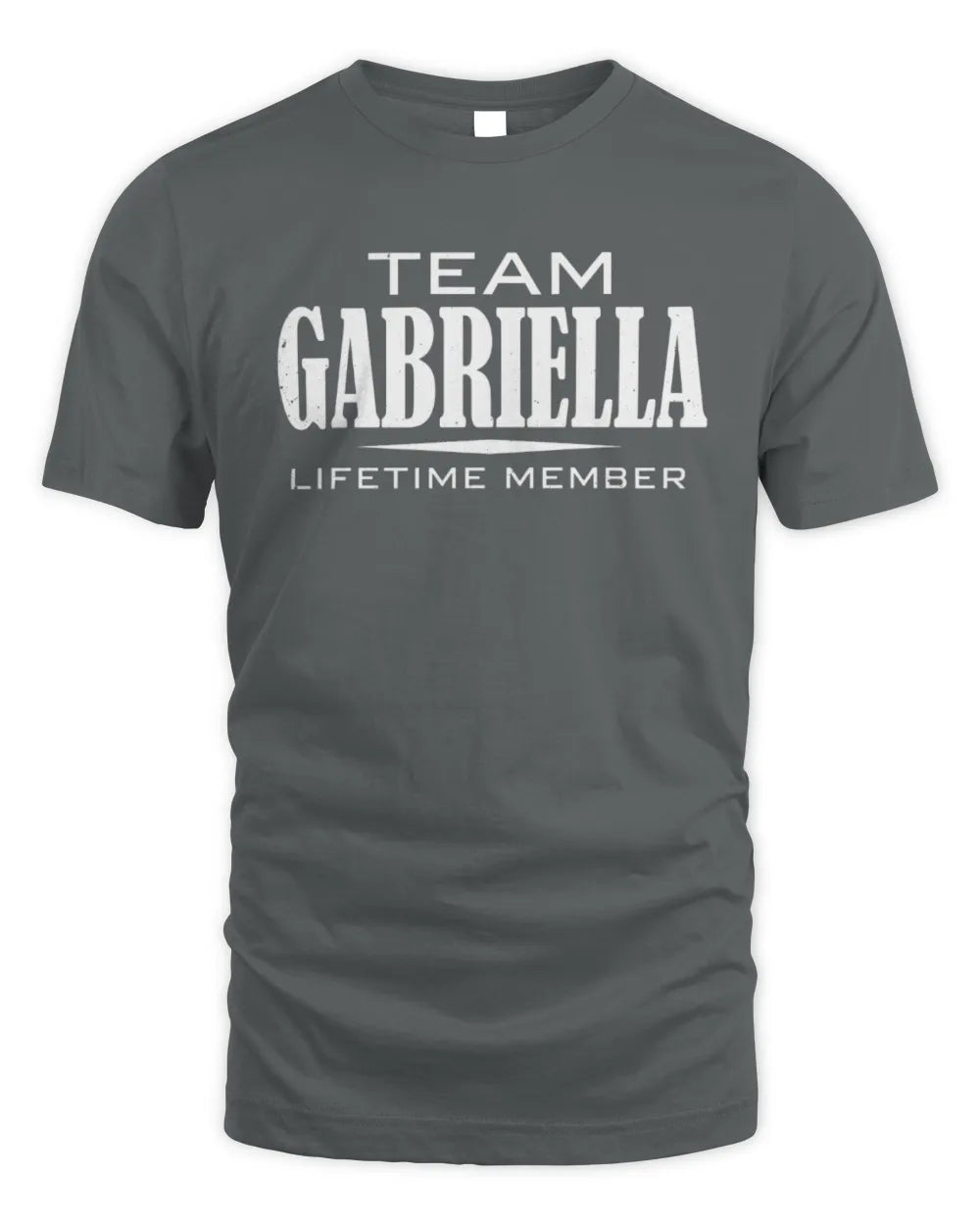 GABRIELLA BL62-K4-128 - Personalized “Team NAME Lifetime Member” - Unisex Standard T-Shirt - Charcoal
